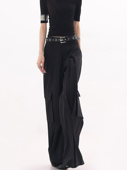 QIUQIU STUDIO Extra Long Multi Pocket Cargo Women&