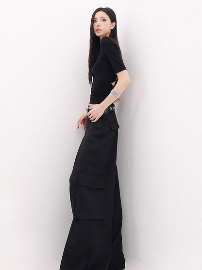 QIUQIU STUDIO Extra Long Multi Pocket Cargo Women&