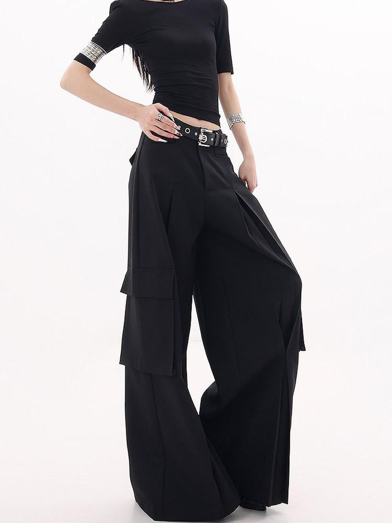 QIUQIU STUDIO Extra Long Multi Pocket Cargo Women&