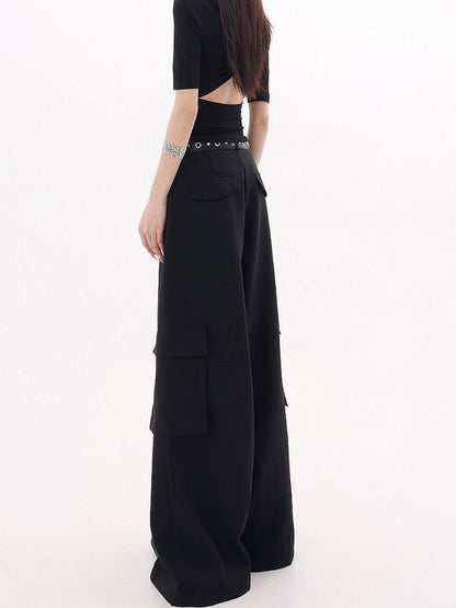 QIUQIU STUDIO Extra Long Multi Pocket Cargo Women&