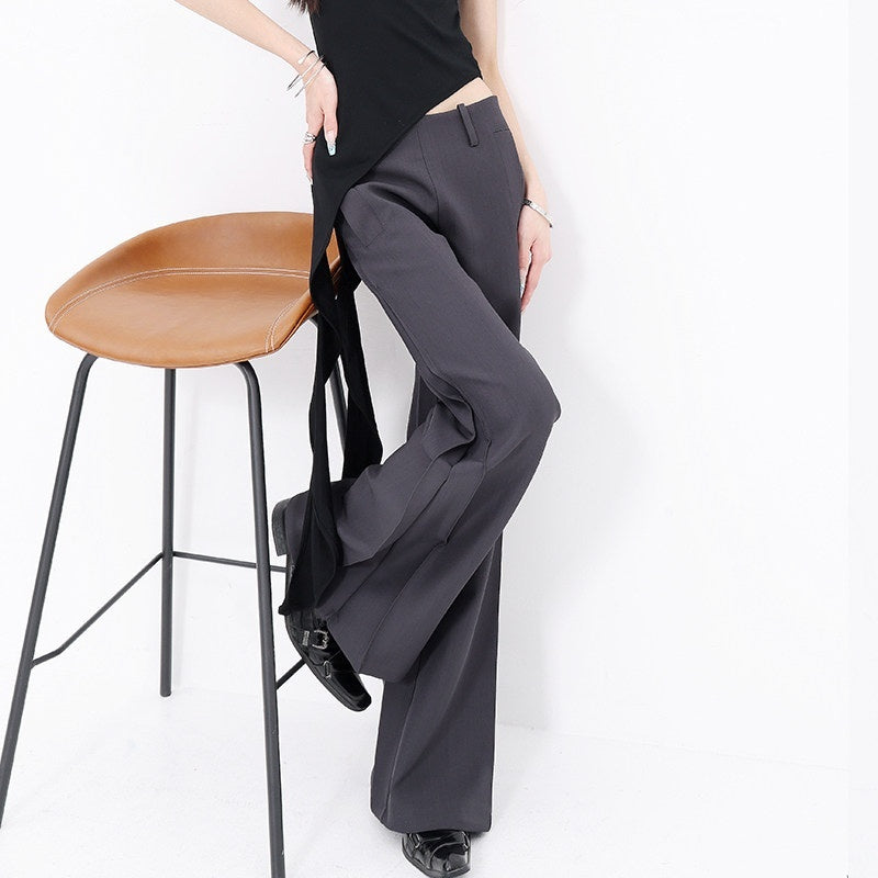 QIUQIU_STUDIO_Extra_Long_Pressed_Pleats_Low_Waist_Drapey_Pocket_Women&