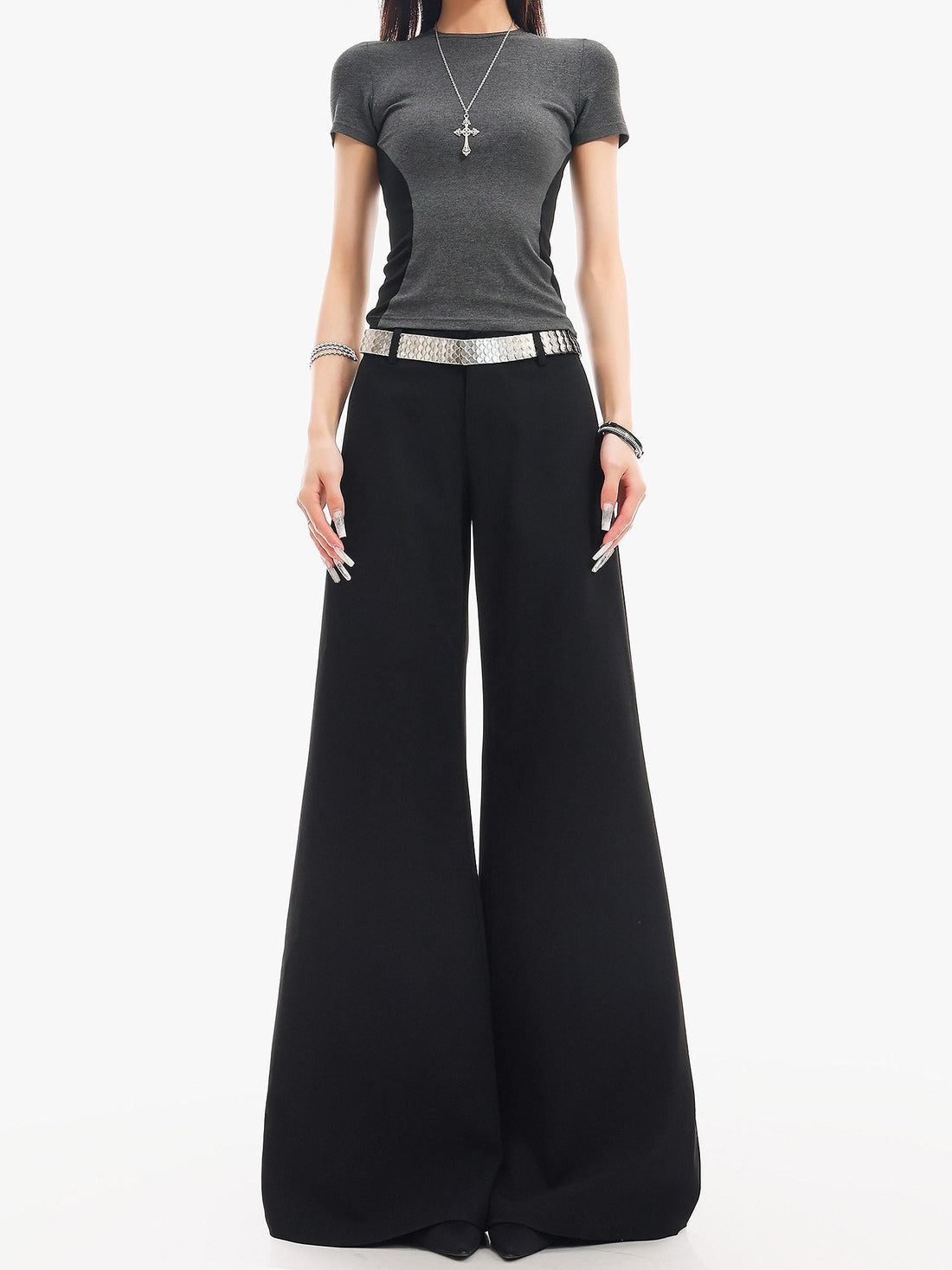 QIUQIU STUDIO Extra Long Tailored Micro Flare Women&