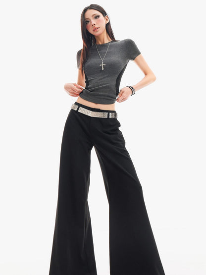 QIUQIU STUDIO Extra Long Tailored Micro Flare Women&