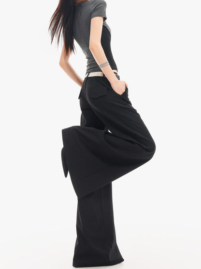 QIUQIU STUDIO Extra Long Tailored Micro Flare Women&