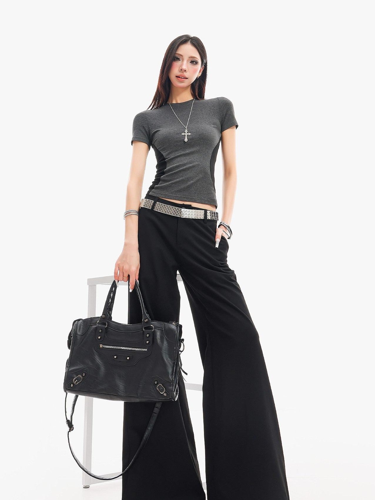 QIUQIU STUDIO Extra Long Tailored Micro Flare Women&