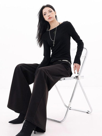 QIUQIU STUDIO Extra Long Thick Pocket Zipper Floor Length Women&