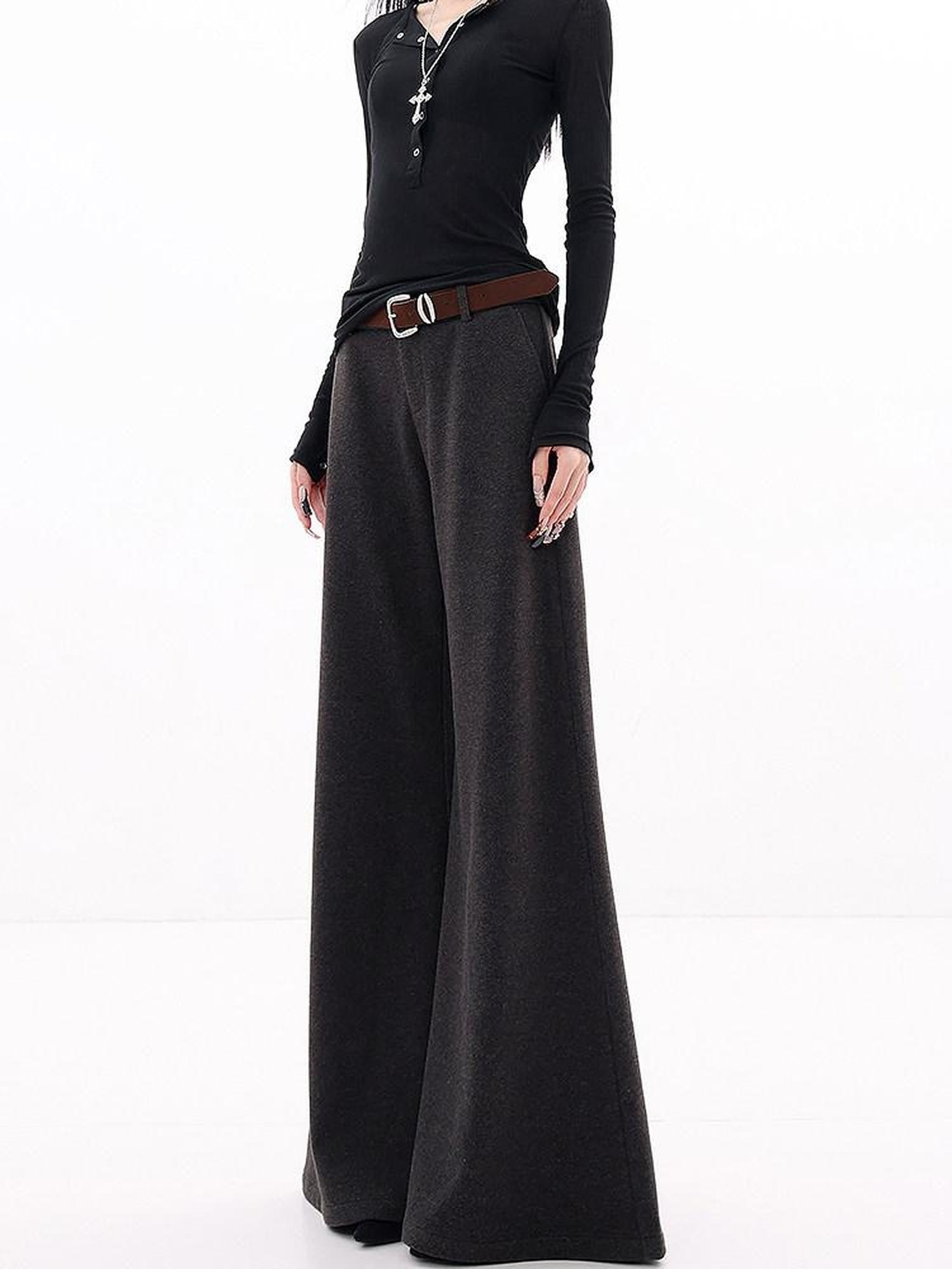 QIUQIU STUDIO Extra Long Thick Pocket Zipper Floor Length Women&