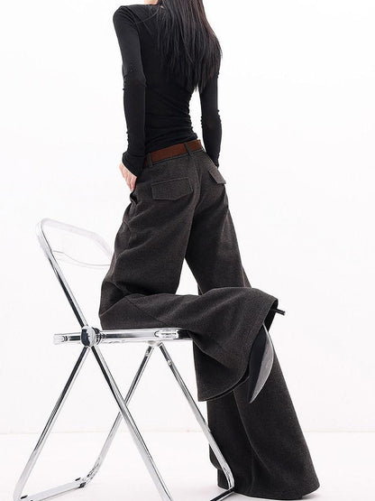 QIUQIU STUDIO Extra Long Thick Pocket Zipper Floor Length Women&