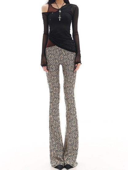 QIUQIU STUDIO Extra Long Vintage Leopard Print Slim Hip Hugging Women&