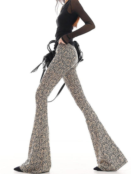 QIUQIU STUDIO Extra Long Vintage Leopard Print Slim Hip Hugging Women&