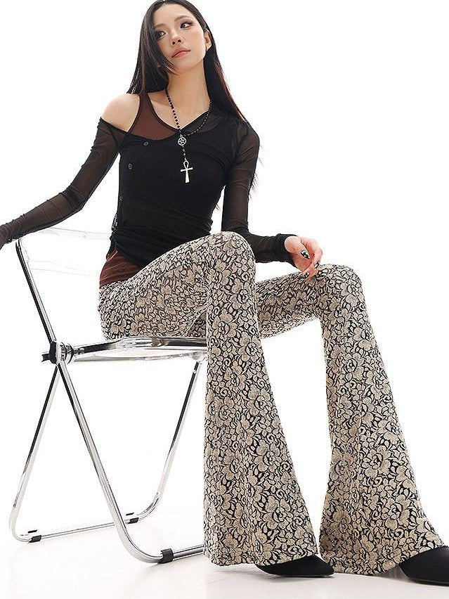 QIUQIU STUDIO Extra Long Vintage Leopard Print Slim Hip Hugging Women&