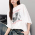 QIUQIU_STUDIO_Figure_Print_Side_Slit_Round_Neck_Women&