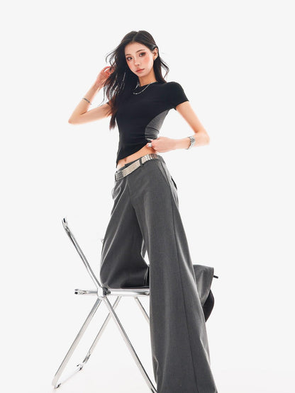 QIUQIU STUDIO Floor Sweeping Micro Flare Drapey Women&