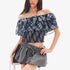 QIUQIU_STUDIO_Gingham_Plaid_Ruffle_Off_Shoulder_Slim_Fitted_Printed_Women&