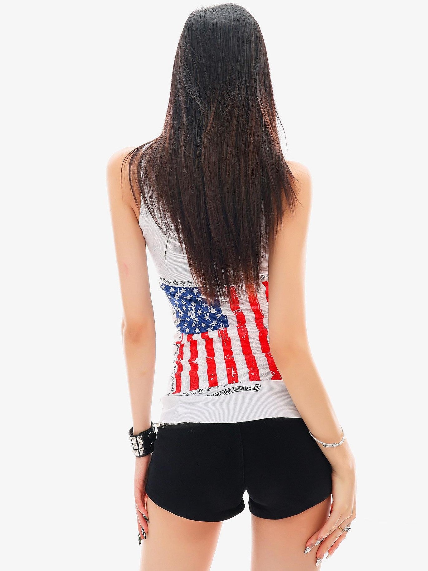 QIUQIU STUDIO Graffiti Letter And Red Lip Print Slim Crew Neck Women&