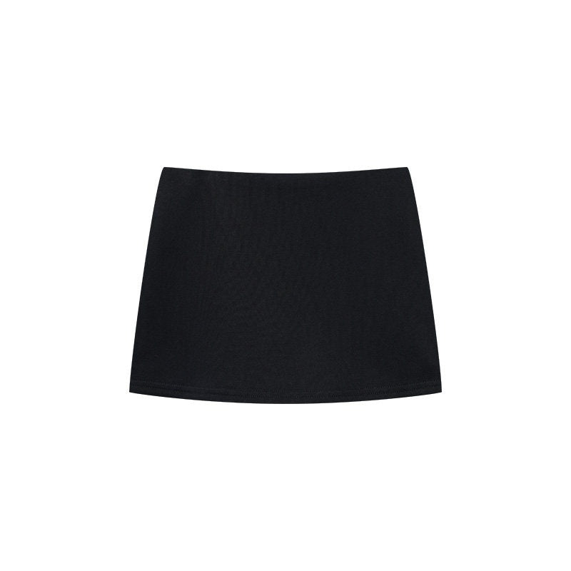 QIUQIU_STUDIO_Gray_A_Line_Slim_Hip_Hugging_Mid_Waist_Women&