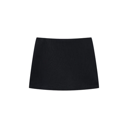 QIUQIU_STUDIO_Gray_A_Line_Slim_Hip_Hugging_Mid_Waist_Women&