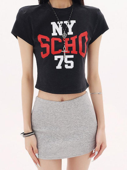 QIUQIU STUDIO Gray A Line Slim Hip Hugging Mid Waist Women&