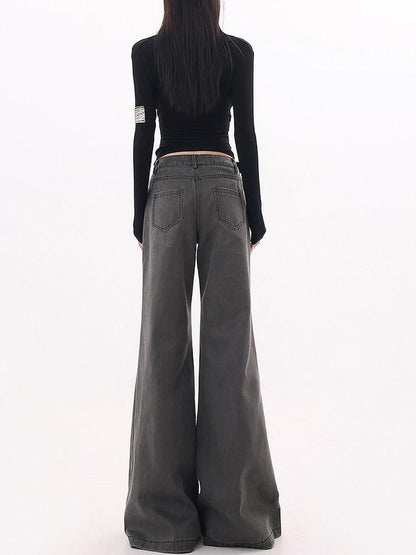QIUQIU STUDIO Gray Extra Long Tall Natural Waist Relaxed Women&