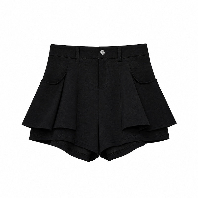 QIUQIU_STUDIO_Gray_Loose_Ruffle_Layered_A_Line_Women&