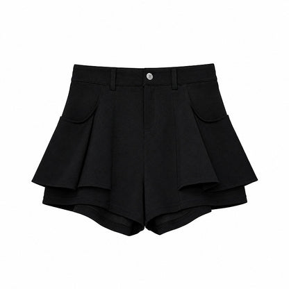 QIUQIU_STUDIO_Gray_Loose_Ruffle_Layered_A_Line_Women&