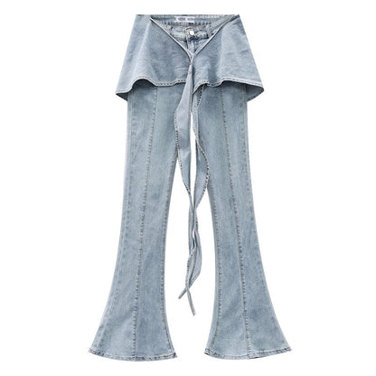 QIUQIU_STUDIO_High_Waist_Faux_Two_Piece_Layered_Stretch_Cotton_Denim_Women&