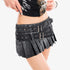 QIUQIU_STUDIO_Hot_Girl_Rivet_Trim_Double_Waist_Belt_A_Line_Women&