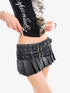QIUQIU STUDIO Hot Girl Rivet Trim Double Waist Belt A Line Women&