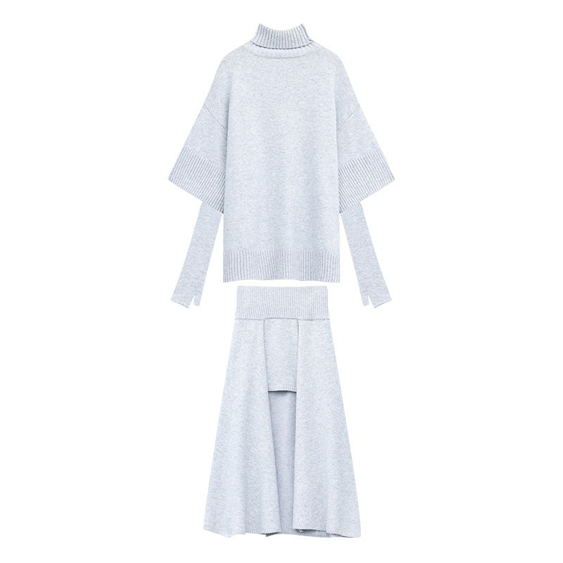 QIUQIU_STUDIO_Knit_Turtleneck_Long_Sleeve_Loose_Fit_Solid_Three_Piece_Women&