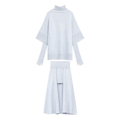 QIUQIU_STUDIO_Knit_Turtleneck_Long_Sleeve_Loose_Fit_Solid_Three_Piece_Women&