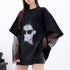 QIUQIU_STUDIO_Lace_Patchwork_Printed_Round_Neck_Long_Sleeve_Women&