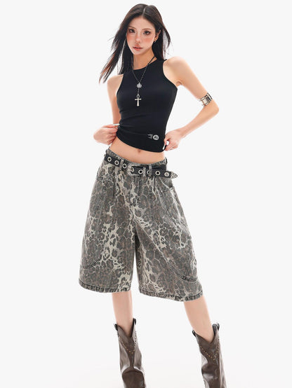 QIUQIU STUDIO Leopard Patchwork Pocketed Women&