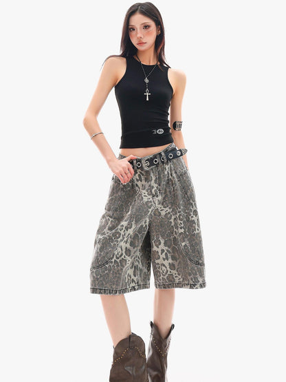 QIUQIU STUDIO Leopard Patchwork Pocketed Women&