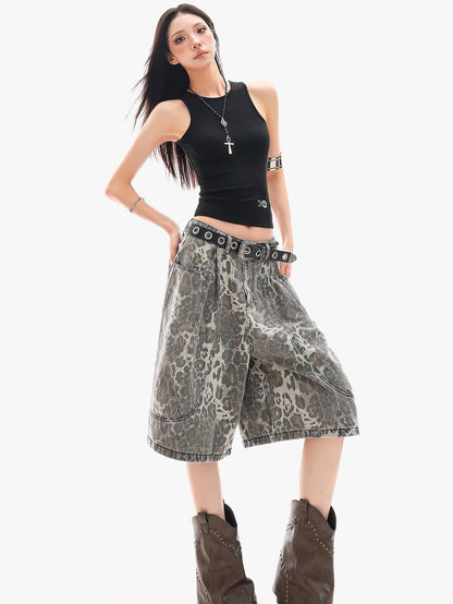 QIUQIU STUDIO Leopard Patchwork Pocketed Women&