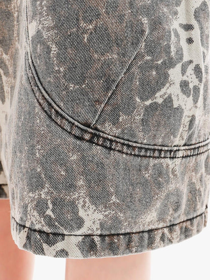 QIUQIU STUDIO Leopard Patchwork Pocketed Women&