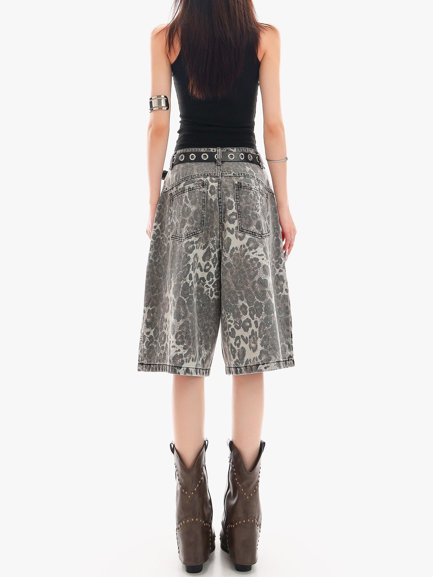 QIUQIU STUDIO Leopard Patchwork Pocketed Women&