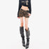 QIUQIU_STUDIO_Leopard_Print_Cargo_Pocket_Zipper_Slim_Fit_Tight_Women&