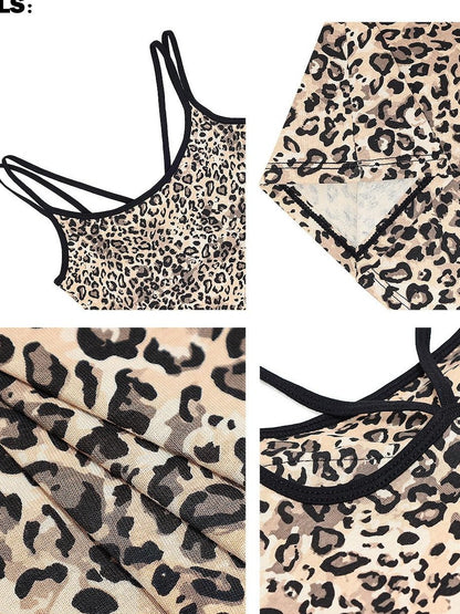 QIUQIU STUDIO Leopard Print Cropped Slim Fit Women&