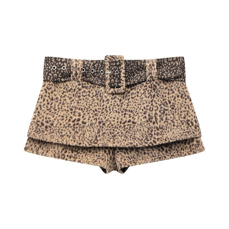 QIUQIU_STUDIO_Leopard_Print_Faux_Two_Piece_Mid_Waist_Slim_Hip_Hugging_Women&