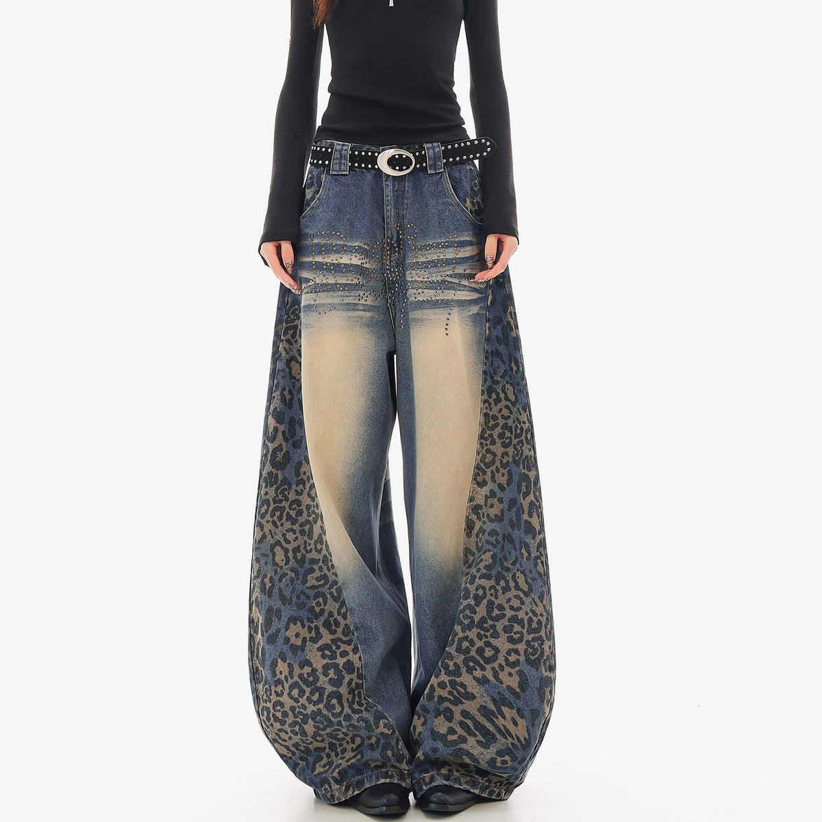 QIUQIU_STUDIO_Leopard_Print_Spliced_Women&