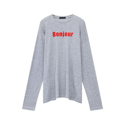 QIUQIU_STUDIO_Letter_Print_Colorblock_Crewneck_Loose_Women&