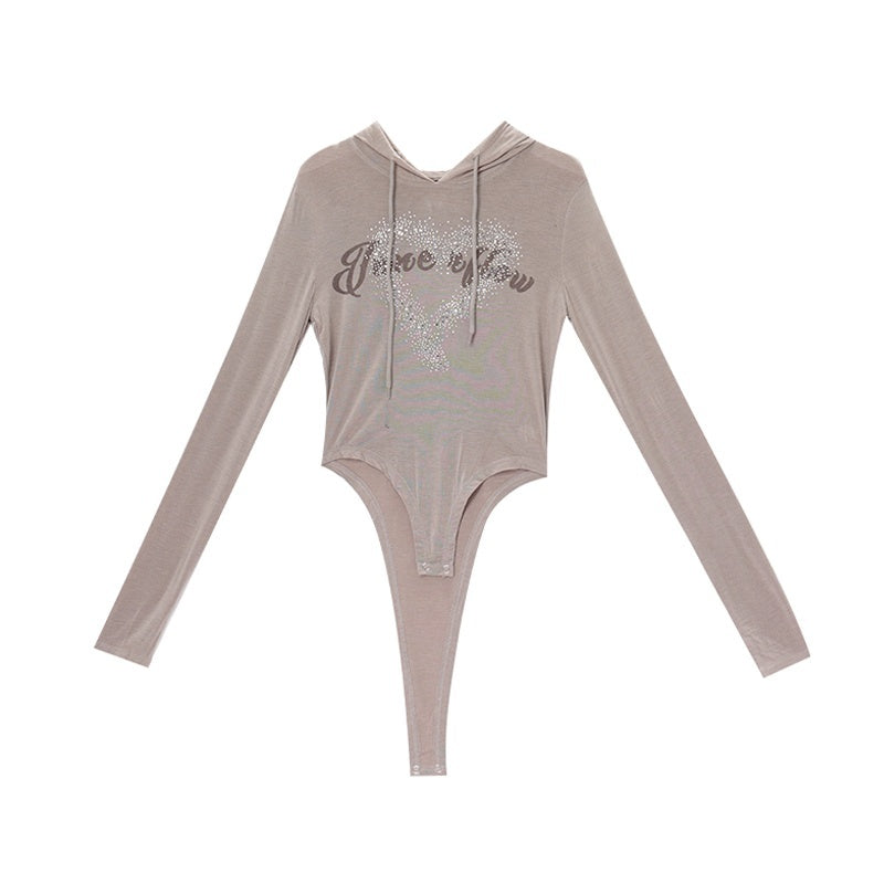 QIUQIU_STUDIO_Letter_Print_Rhinestone_Hooded_Slim_Fit_Cropped_Women&