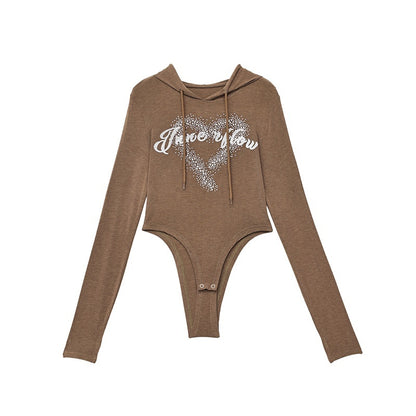 QIUQIU_STUDIO_Letter_Print_Rhinestone_Hooded_Slim_Fit_Cropped_Women&