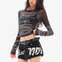 QIUQIU_STUDIO_Letter_Print_Round_Neck_Short_Cropped_Women&
