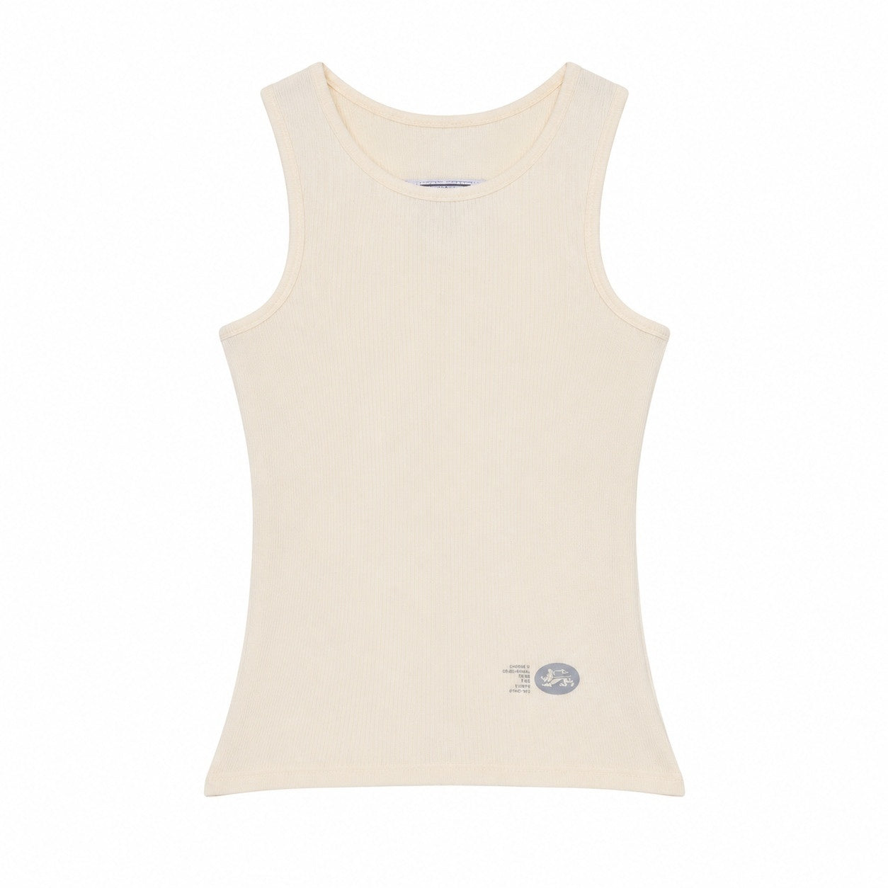 QIUQIU_STUDIO_Letter_Print_Round_Neck_Slim_Fit_Minimalist_Women&