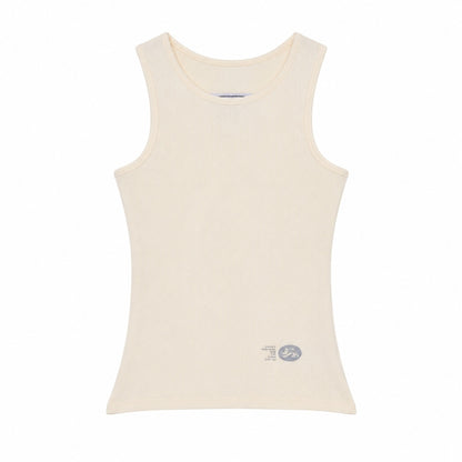 QIUQIU_STUDIO_Letter_Print_Round_Neck_Slim_Fit_Minimalist_Women&