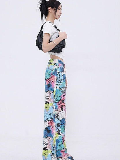 QIUQIU STUDIO Light Wash Painted Extended Length Women&
