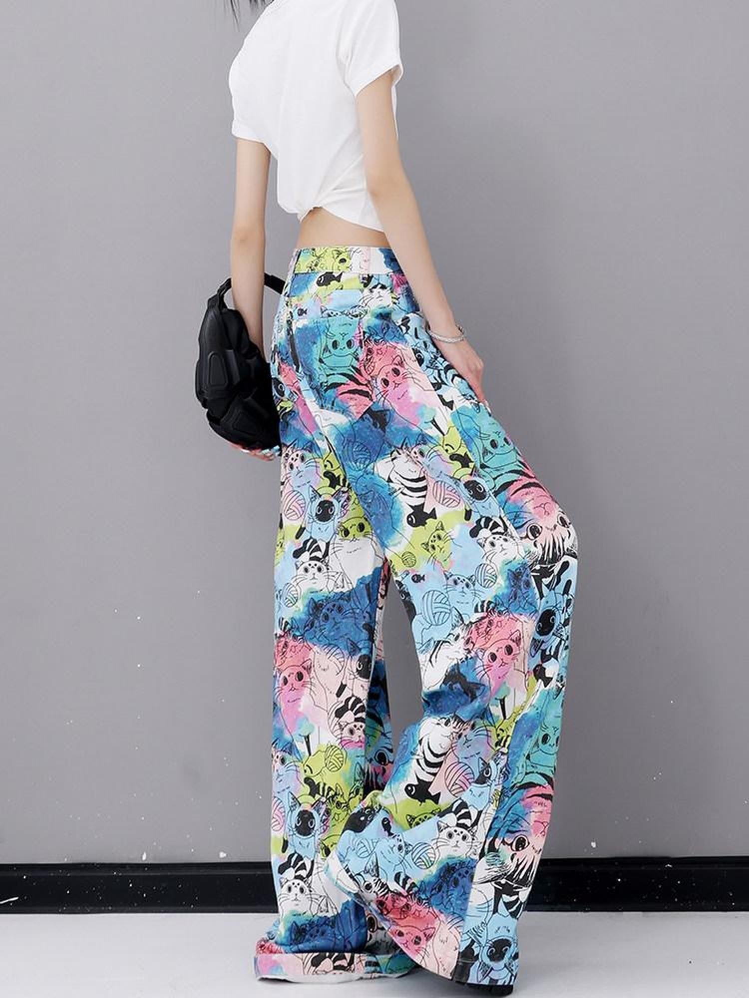 QIUQIU STUDIO Light Wash Painted Extended Length Women&