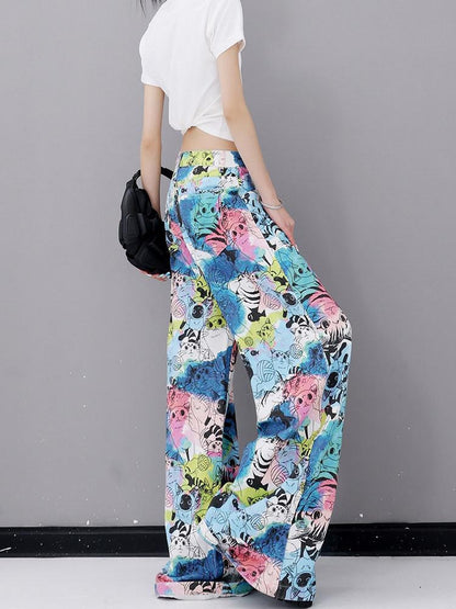 QIUQIU STUDIO Light Wash Painted Extended Length Women&