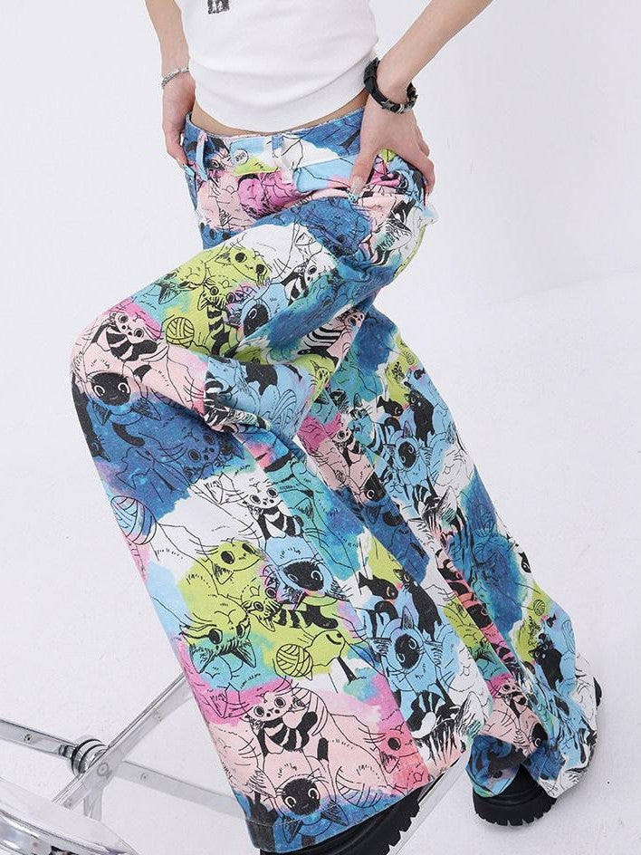QIUQIU STUDIO Light Wash Painted Extended Length Women&